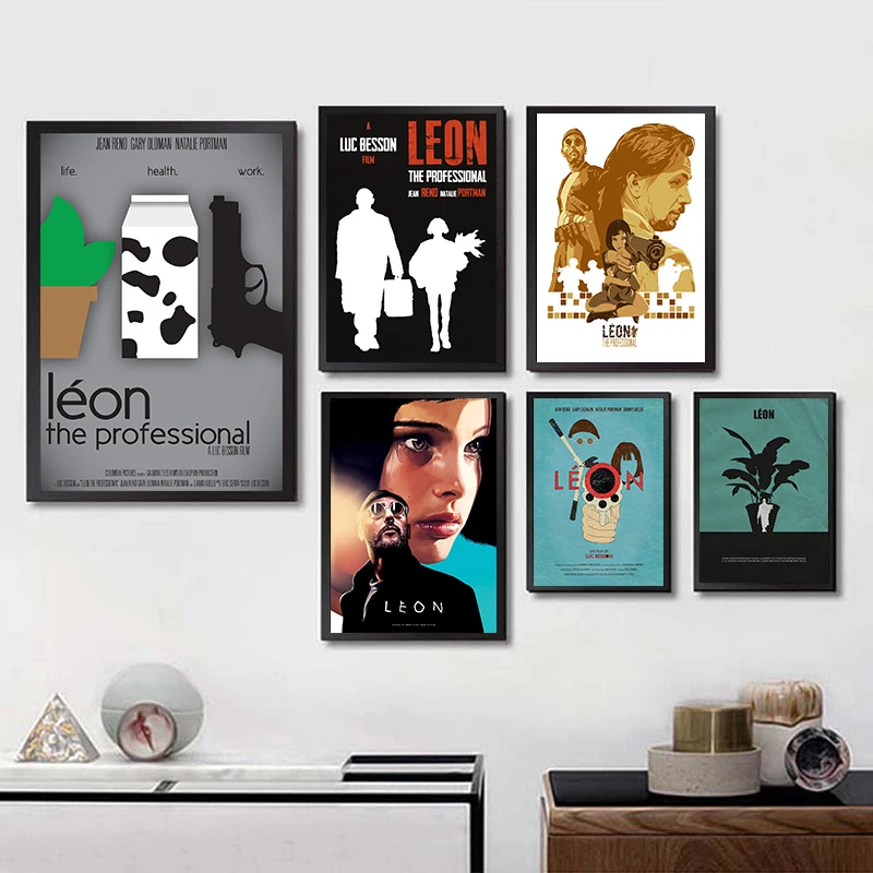 

LEON Movie Poster Clear Image Wall Stickers Home Decoration Good Quality Prints White Coated Paper home art Brand