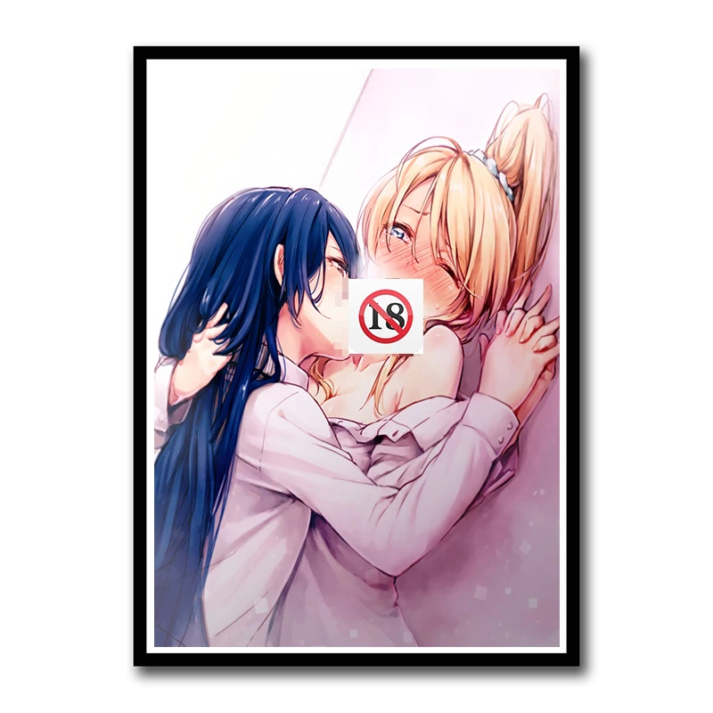 Постер японское аниме стены сексуальное искушение ясное изображение настенные наклейки украшение дома высокое качество печать белая бумага с покрытием - Цвет: Золотой