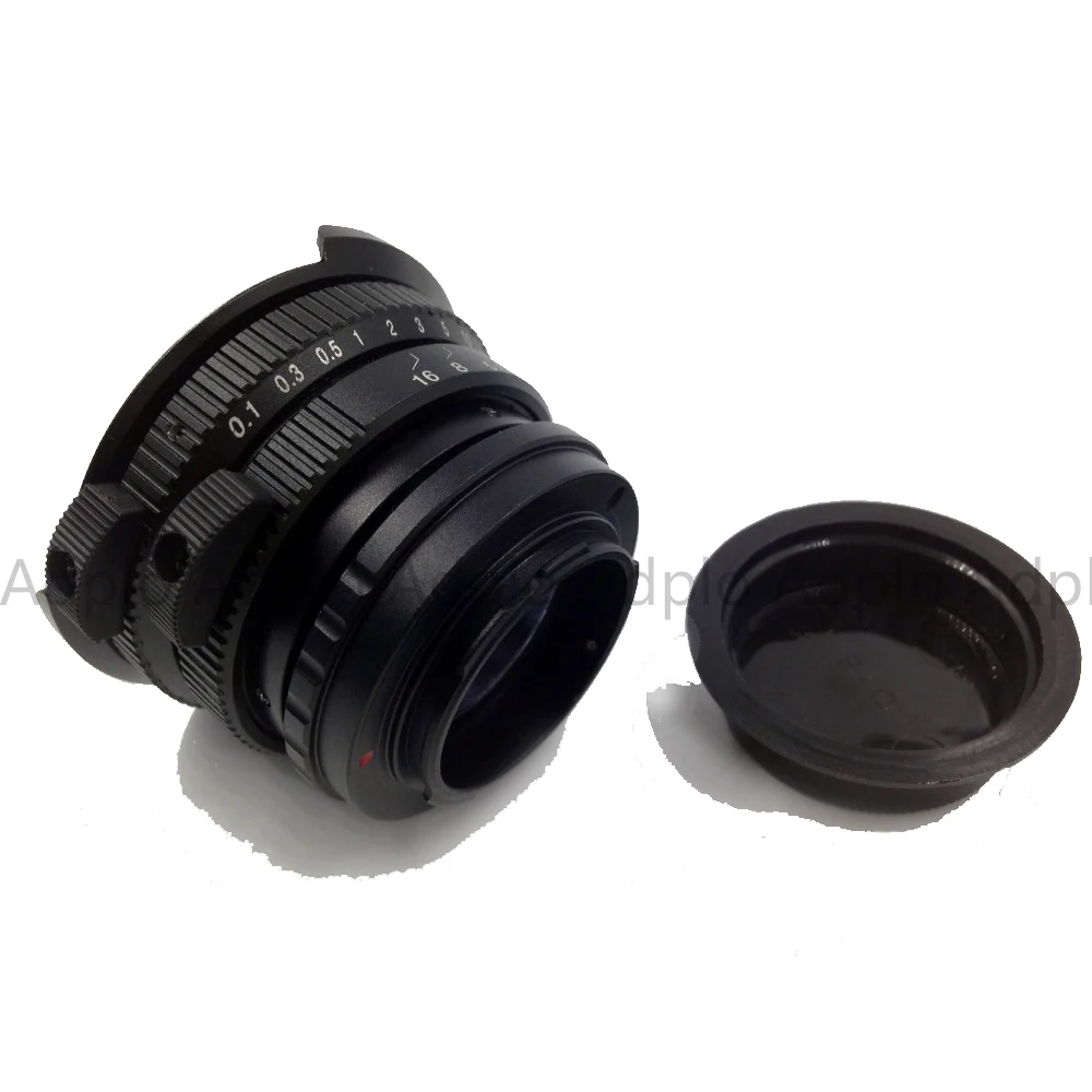 Объектив рыбий глаз 8 мм F3.8 для камеры C Mount + к Micro M4/3 / NEX N1 Pentax Q /Fuji M M2 переходное