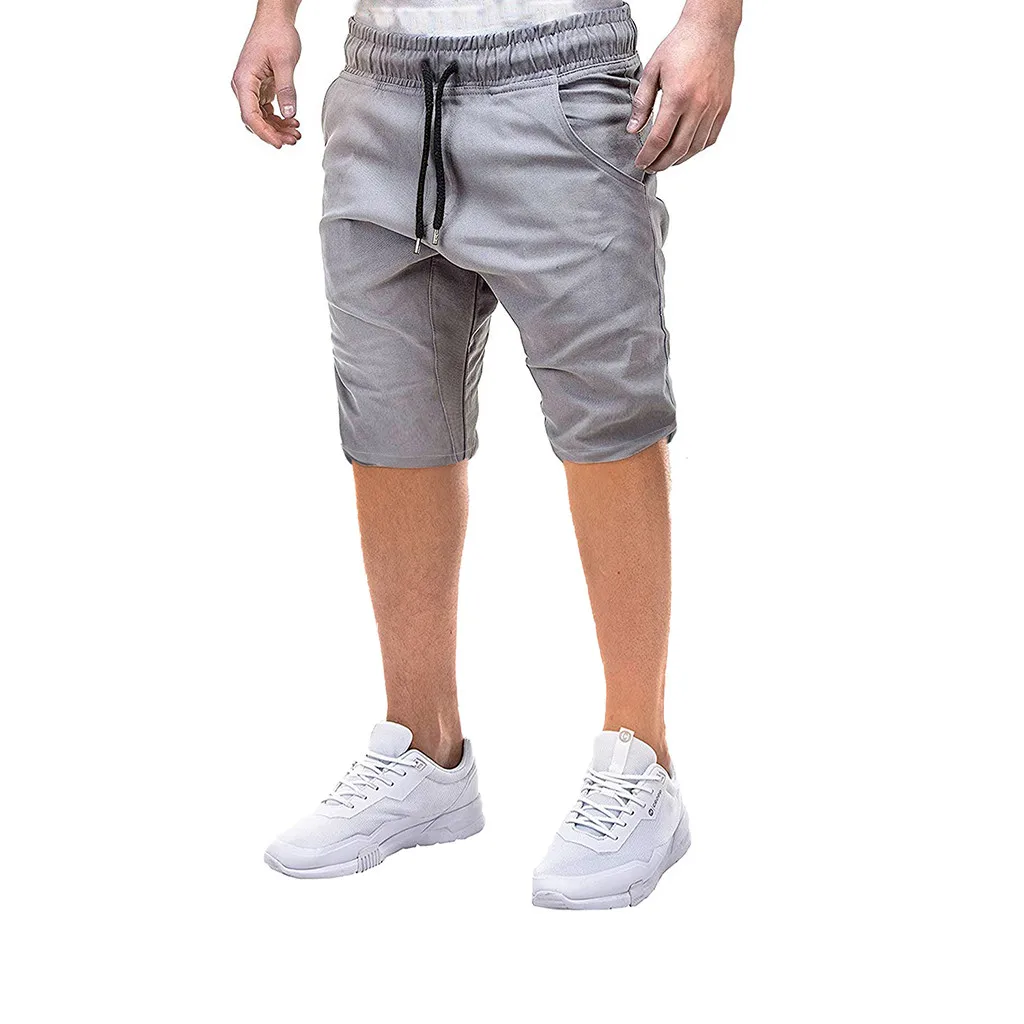 Модные мужские повседневные однотонные комбинезоны с карманами ветрозащитные шорты мужские крутые летние горячие продажи короткие брюки хлопковые повседневные