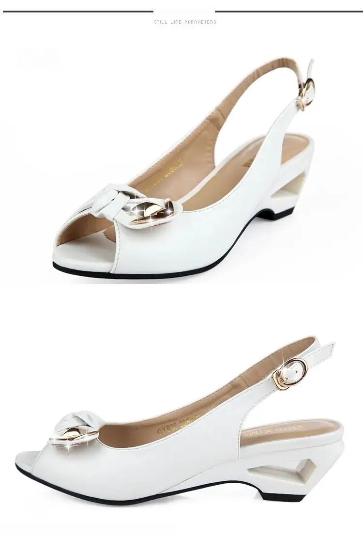 GKTINOO/ г., летние новые стильные сандалии женская летняя обувь на танкетке с открытым носком Белая обувь удобная женская обувь