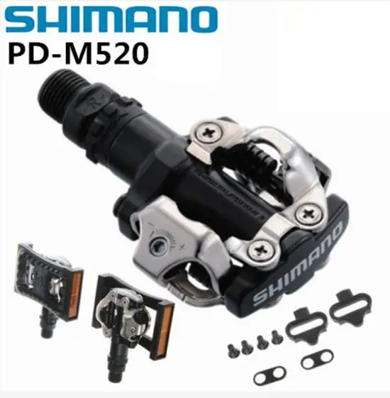 Shimano Велоспорт MTB горный велосипед запчасти хром-моли и алюминий самоблокирующийся бесклипсовый PD-M520 M520 педали SPD бутсы