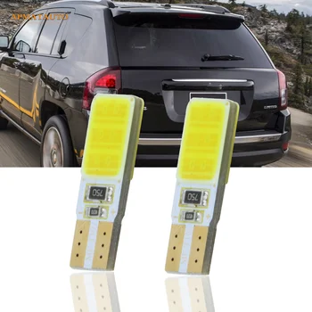 

2 x T10 W5W For SAMSUNG COB Chips License Number Plate Light LED Bulbs Lamp For Jeep Compass Grand Cherokee Wrangler Liberty
