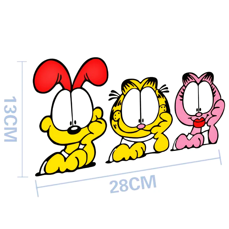 Автомобильные аксессуары Aliauto забавная наклейка Garfield Peeking для Peugeot 307 206 407 406 405 3008