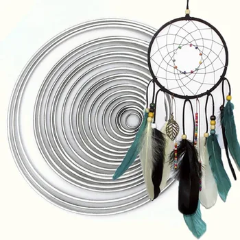 

1pc 35mm-200mm Dream Catcher Reve Rings Hanging Round Cercle Good Welded Iron Pour Attrape Reve Net DIY Jewelry Connectors