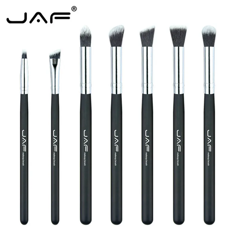 

JAF 7pcs/set Cosmetics Brushes Kit Professional Portable Makeup Brushes of Eye Blending Eyeshadow Smudge Shading Brushes