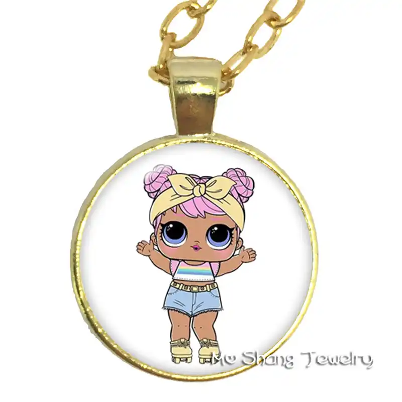 Yanhong ювелирные изделия куклы стекло кулон цепочки и ожерелья дисплей ручной ребенок сюрприз Действие Детская день рождения подарок