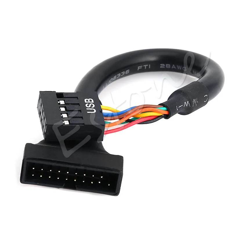 Лидер продаж переходник для материнской платы 19/20 Pin USB 3 0 мама на 9 2 папа