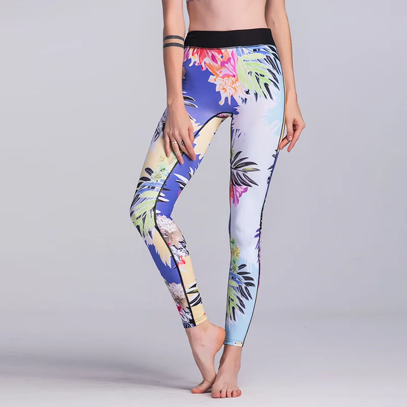 

VVUES Women Gym Pants Sports Running Sportswear Digital Printing High Waist Fitness Leggings Exercise Yoga Pants Running Trouser