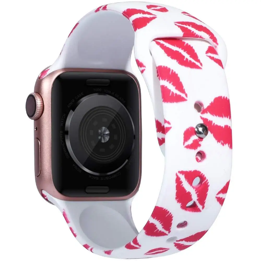 Ремешок для часов Apple Watch 42 мм 44 мягкий силиконовый чехол без рисунка iWatch серии 1 2 3
