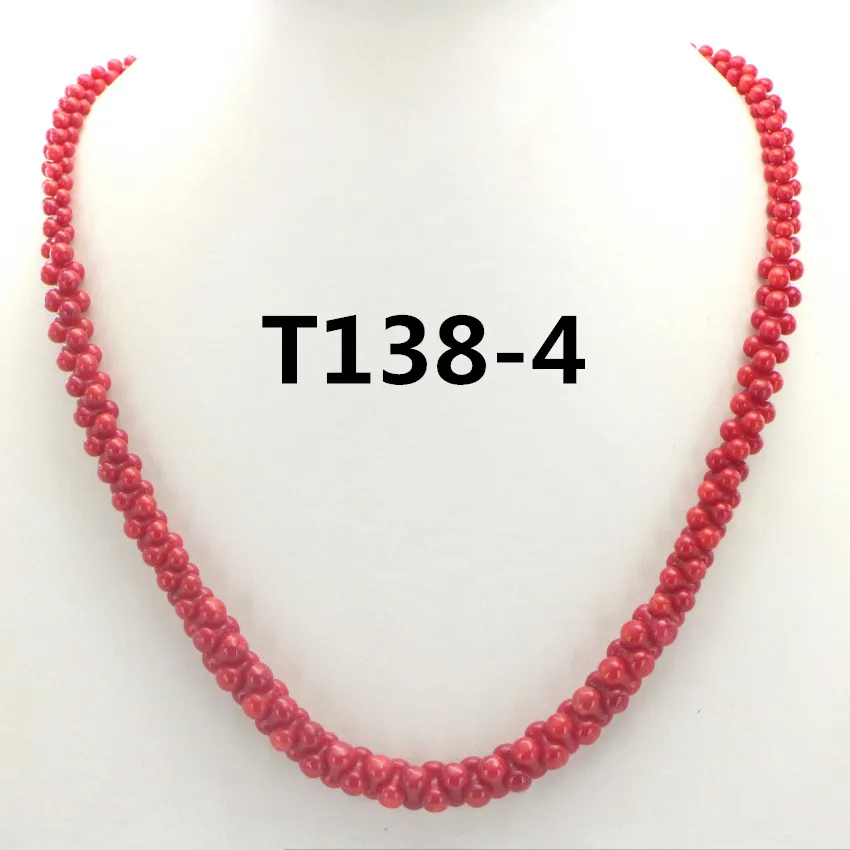 Natural red coral necklaces for women necklace best friend necklace gemstone jewelry wholesale sterling silver 925  (6)