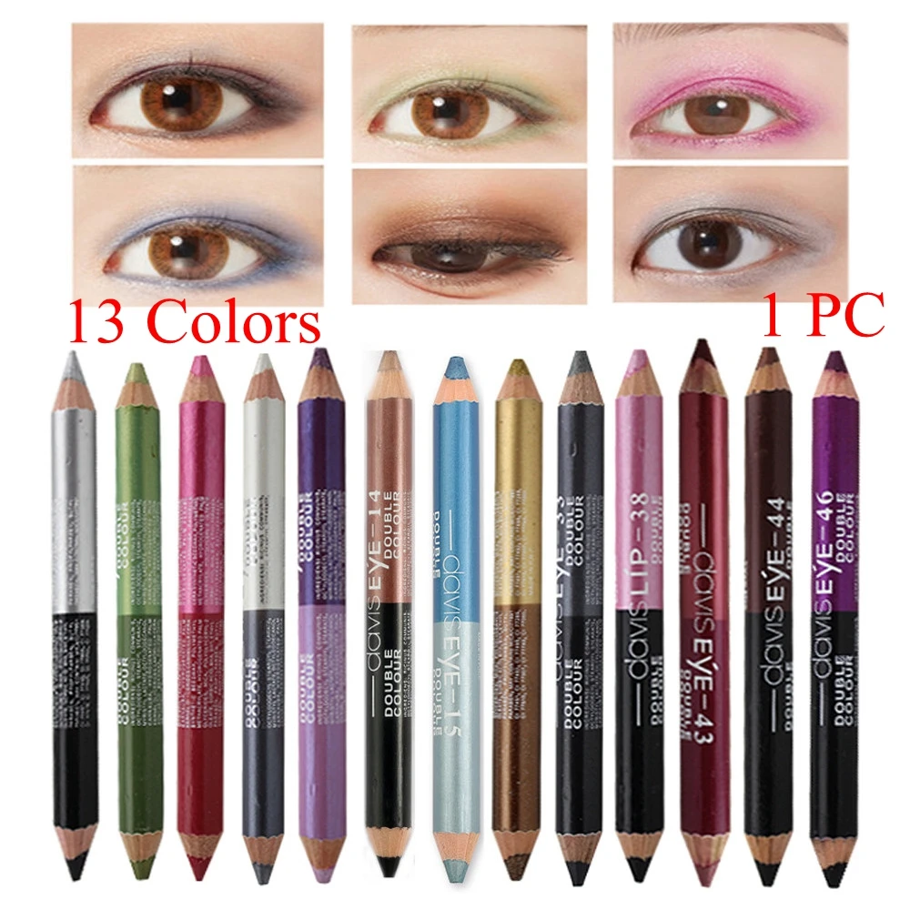 

1Pcs Highlighter Glitter Eyeshadow Eyeliner Pen Double Color Durable Waterproof Sweatproof Long Lasting Makeup BeautyDouble-Ende