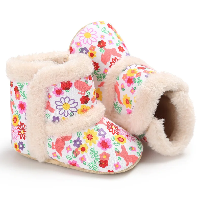 Хлопок Ткань зимние ботинки Обувь для младенцев Сапоги и ботинки для девочек Обувь для девочек младенцев новорожденных Мягкие плюшевые флис теплая обувь для Обувь для девочек BS059 - Цвет: Цвет: желтый