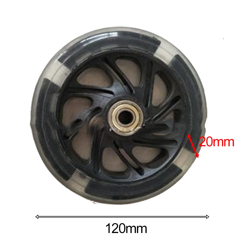 Скутер аксессуары Колеса полиуретановые колеса для самоката с 2 подшипники 120*20 флэш колесо детский велосипед запасное колесо и крепкий