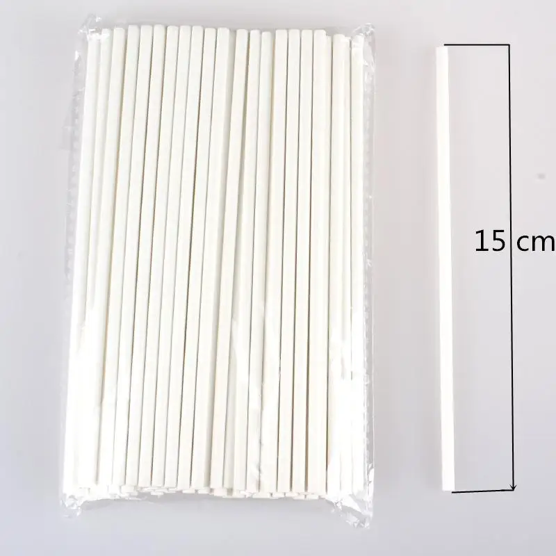 100 шт 15 см поп присоски палочки торт бумага леденцы Конфеты Шоколад DIY Форма для моделирования формы e020