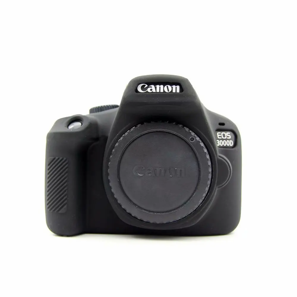 Black Приятный мягкий чехол для камеры Canon 3000D 4000D Силиконовый Чехол резиновый чехол для камеры - Цвет: Black