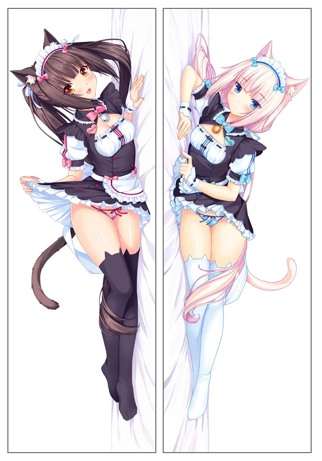 

Galgame NEKOPARA vanilla Chocolat custom made decorative hugging body pillow case cover anime dakimakura pillowcases