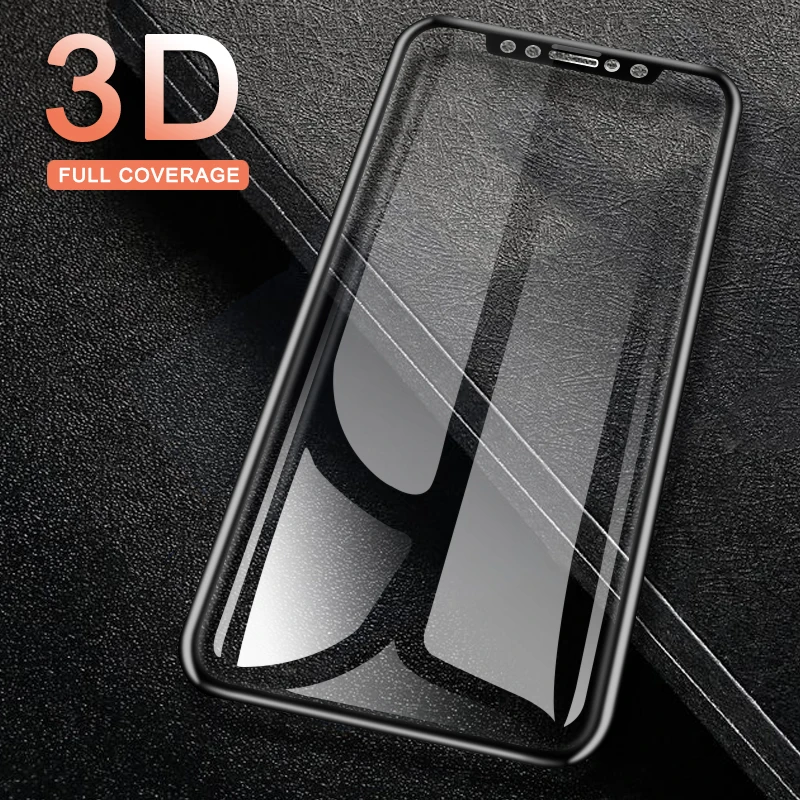 Защитная плёнка для экрана iPhone X XR XS Max закаленное стекло защита 5 5C 6 7 8 Plus полное