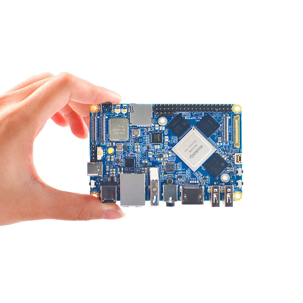 NanoPC T4 с открытым исходным кодом RK3399 ARM Development Board DDR3 RAM 4 Гб Гбит/с Ethernet Поддержка