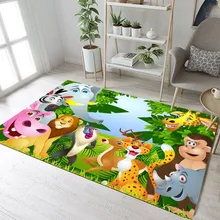 Дети мультфильм животных джунгли ковры и ковры для дома гостиная большой подушки спальня гостиная Холл двери коврики ванной