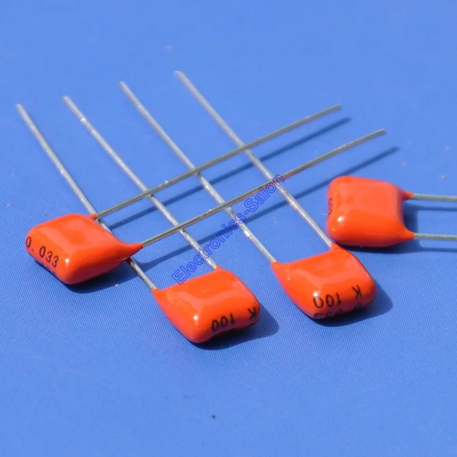 ( 200 pcs/lot ) 33nF 100V MKT Metallized Polyester Film Capacitor, 0