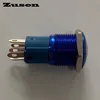 Interruptor de botón de encendido y apagado con símbolo de luz iluminada, de 16mm, (ZS16B-11ZDT/B/12V/A con symbo de luz iluminada ► Foto 2/3