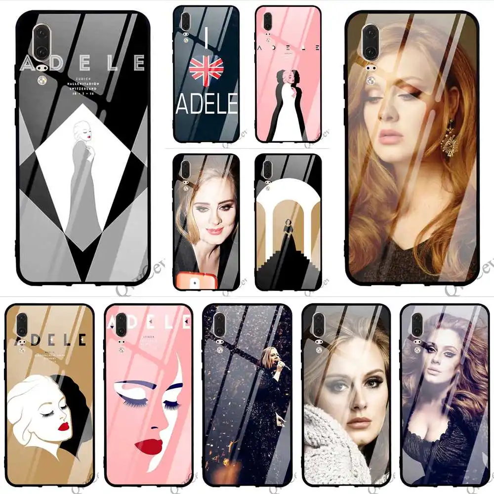 

Shockproof Adele Adkins Glass Phone Cover for Huawei P10 Case 10 7A Y6 Y9 Honor 9 P20 Lite P Smart Mate 20 Pro Backshell