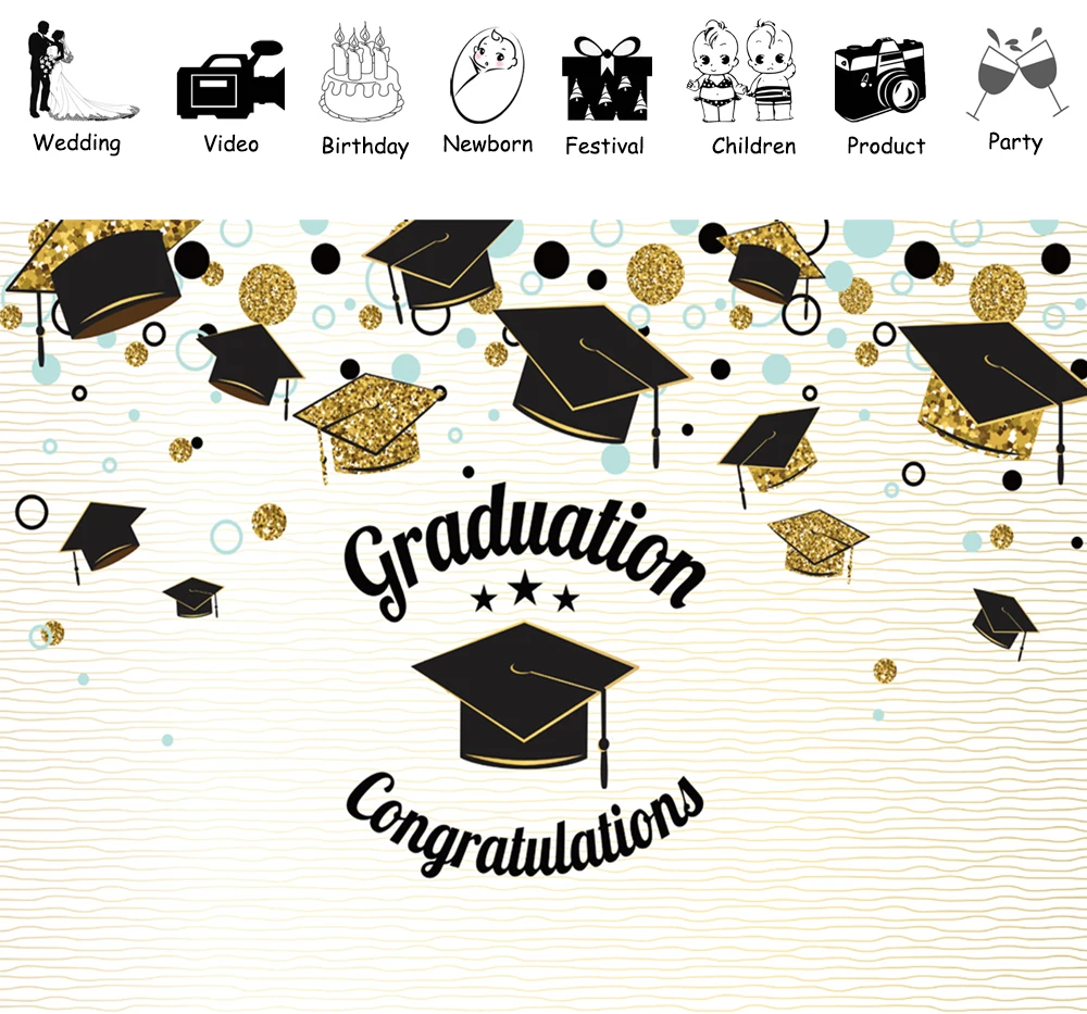 Graduation Photography Filming Booth Backdrops College Prom Customized Wall Banner Congrats Grad Party Photo Booth Studio Props Background Aliexpress