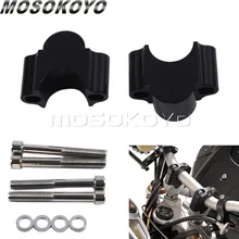 Черный эндуро гонки 30 мм руль подъемный комплект 1 1/" 7/8" бар крепление для Honda CRF 1000 KTM DUKE 1190 990 SMR Yamaha ATV Байк