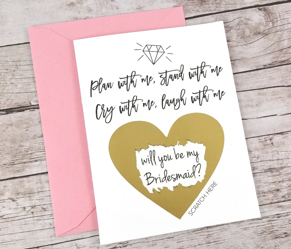 Personalize Any Quote Bridesmaid Proposal Scratch Off Cards Will You Be My Maid Of Honor Bridesman Proposal Cards Invites Cards Invitations Aliexpress