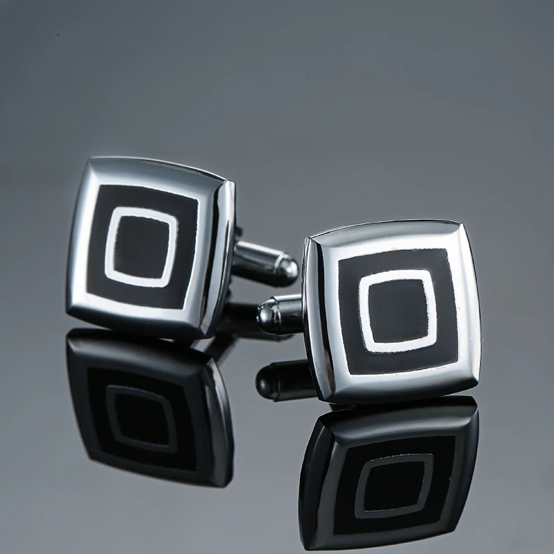C MAN1 Fashion men's shirts Cufflinks black square Cufflinks French