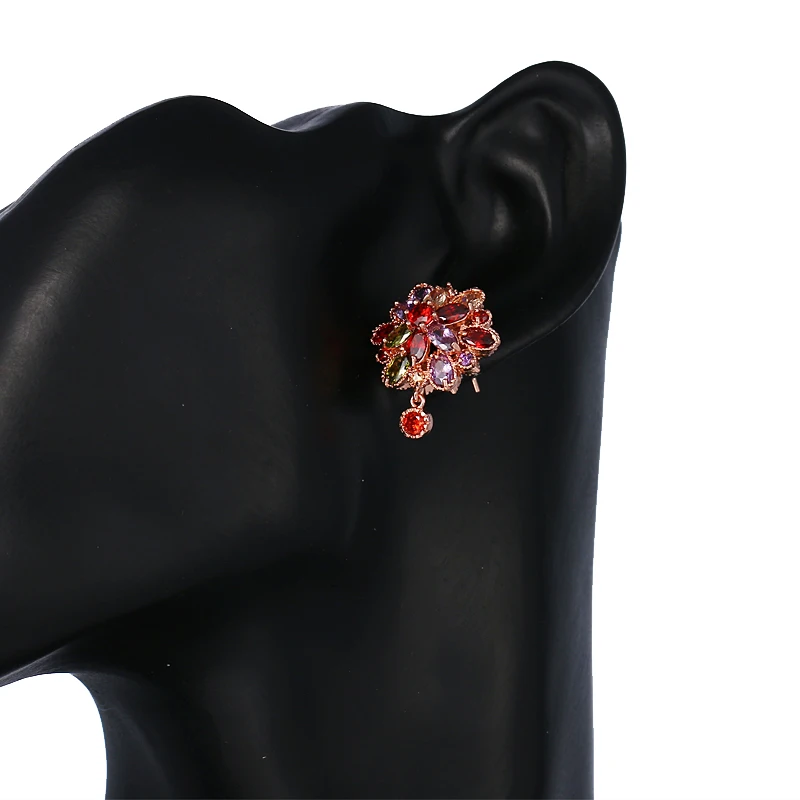 Женские серьги гвоздики AAA с фианитом|flower stud earrings|stud earringsear earrings |