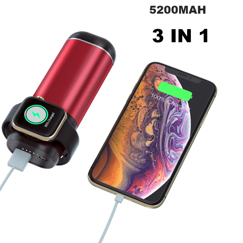 Быстрое магнитное Беспроводное зарядное устройство power Bank для iPhone airpods Apple Watch Series iWatch 1 2 3 4