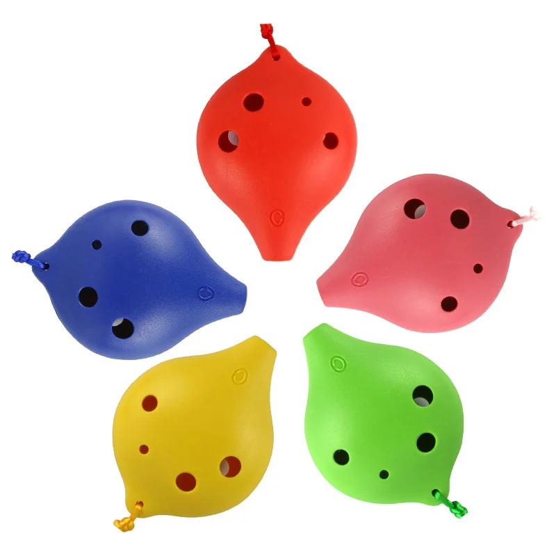 Plastic Ocarina 6 Holes Key Alto C Soprano C Teaching Music Instruments