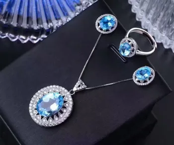 

Qi Xuan_Blue Stone Fashion Jewelry Set_Finger Rings_S925 Solid Sliver Blue Stone Jewelry Set_Manufacturer Directly Sales