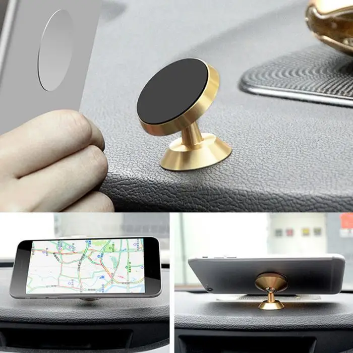 Car Magnetic Phone Holder 360 Rotation Universal Strong Magnet Hold Phone Stand for iPhone Samsung NR-shipping
