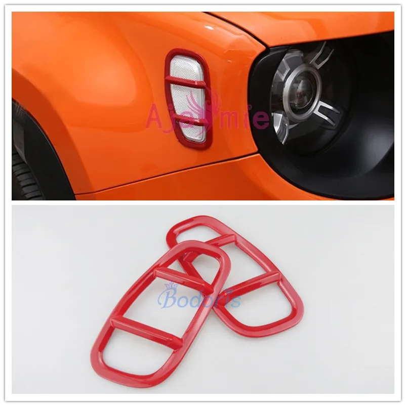 Для Jeep Renegade 2015 2016 2017 2018 красный цвет боковая крышка лампы планка Защита бампера ABS