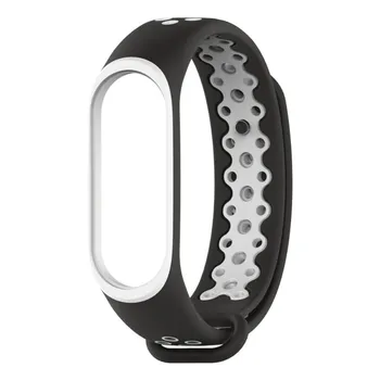 

Air Hole Breathable Two-color Watch Wristband For Xiaomi Mi Band 3 Young Sports Anti-off Strap Accessories Suit For Boys Girls