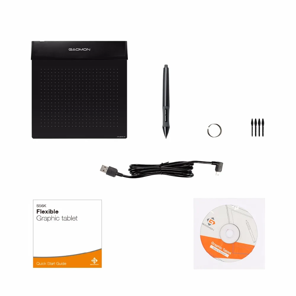 GAOMON S56K 6 x 5 Inch Tablet Digital Tablet for Game OSU and Mini USB Flexible Signature Drawing Tablet Black designed!