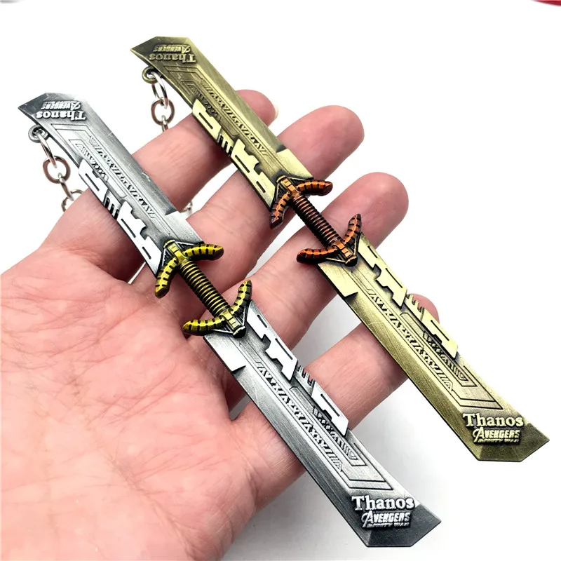 Clothing Shoes Accessories Marvel Avengers 4 Endgame Superhero Thanos Weapon Double Edged Sword Keychain Men Key Chains Rings Cases