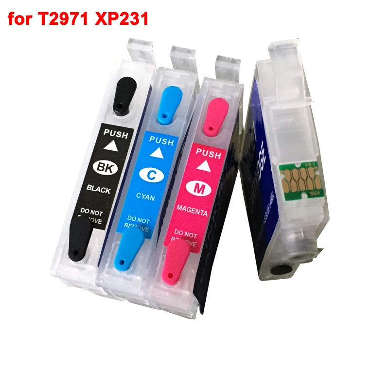 Cartuchos de tinta recargables T2971 T2962 T2964, para impresora de  inyección de tinta EPSON XP231, XP431, XP 231, XP 431, XP 241| | -  AliExpress