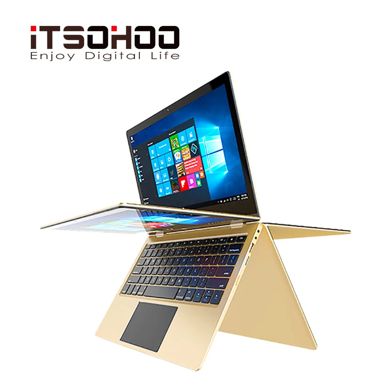  11.6 inch touch screen Netbook 2 in 1 convertible Laptops 360 degree rotating notebook computer min