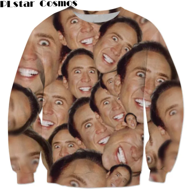 nicolas cage face hoodie