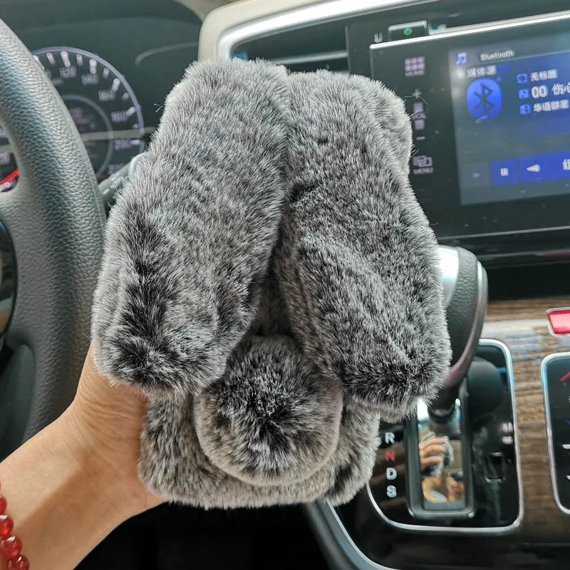 

Redmi Note 7 Case Rabbit Fur Fluffy Case Cover For Xiaomi Redmi Note 7 Silicon Phone Cover redmi note7 Plush Back Housing