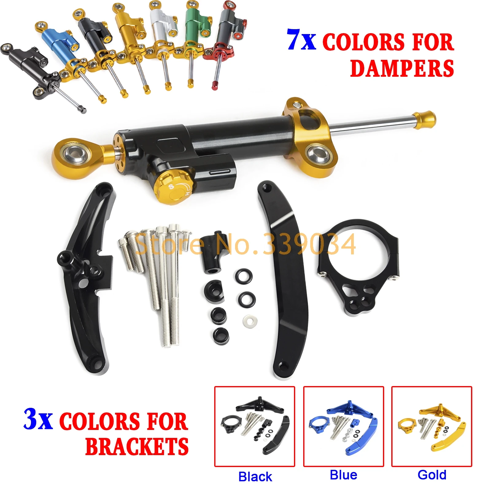 

Motorcycle CNC Steering Damper Stabilizer Steering Damper Bracket For Yamaha FZ1 FAZER 2006 2007 2008 2009 2010 2011 2012-2015