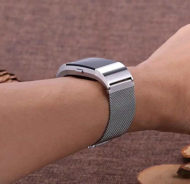 S/L Регулируемый магнитный Миланцы ремешок для Fitbit Charge 2 браслет Нержавеющая сталь металлический ремешок для Fitbit часы+ разъем