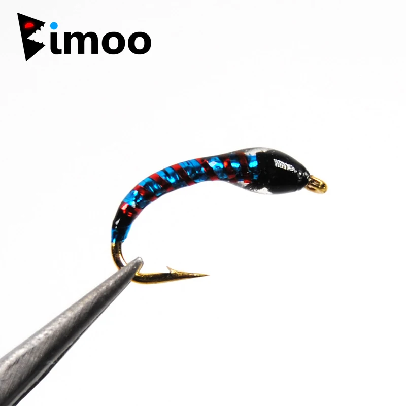 

Bimoo 6pcs Nymph Fly Fishing Lure Hooks Size 14 Buzzer Midge Fishing Accessory