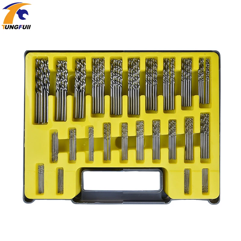 

Tungfull Twist Drill Kit HSS Micro PCB Drill Bit Set Microtech Power Tools Small Precision 150pcs Storage Box