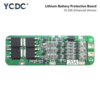 

YCDC 3S 20A Li-ion Lithium Battery 18650 Charger Protection Board PCB BMS 12.6V Cell Charging Protecting Module