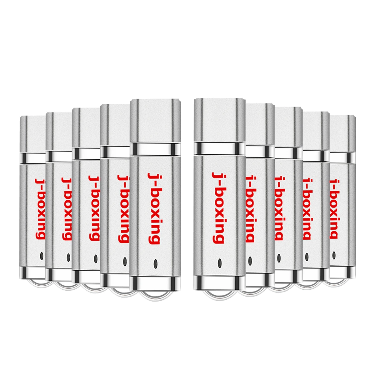 

J-boxing 10PCS 64MB USB Flash Drives Bulk Small Capacity 128MB Lighter Design USB 2.0 Memory Stick Pendrive 256MB 512MB Silver